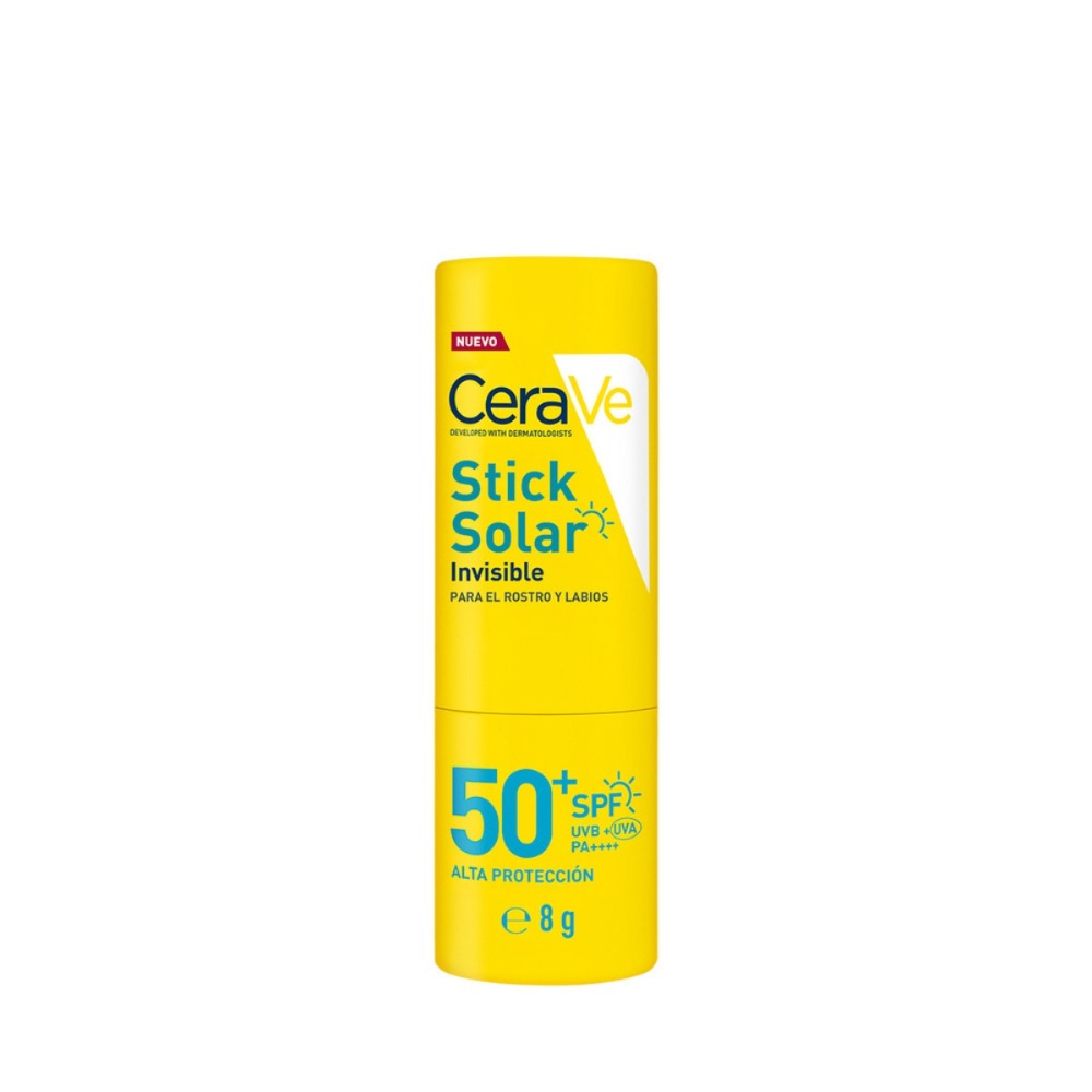 CERAVE STICK SOLAR INVISIBLE 50FPS ALTA PROTECCIÓN SOLAR PARA ROSTRO Y LABIOS 8G