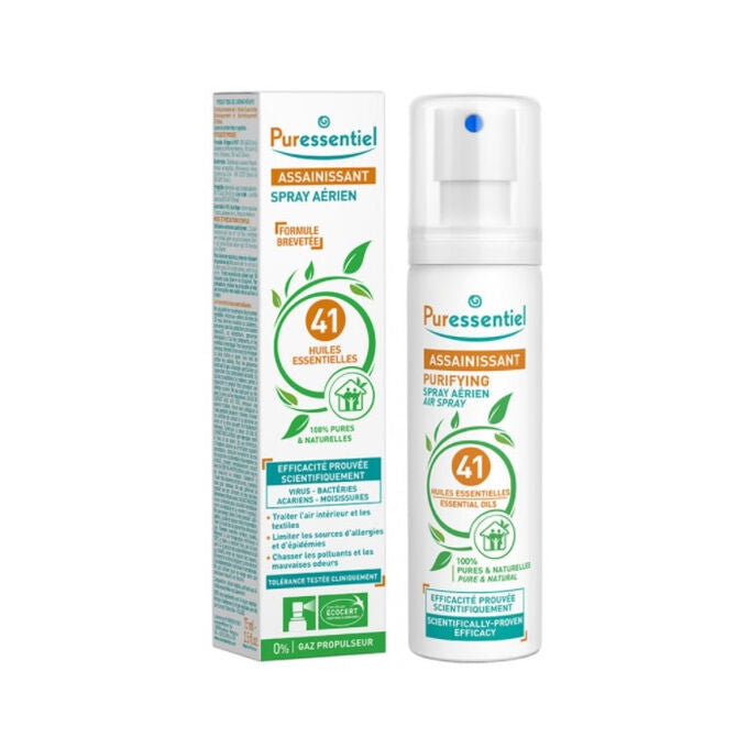 SPRAY PURIFICADOR Y DESINFECTANTE DE AIRE CON 41 ACEITES ESENCIALES - 75 ML