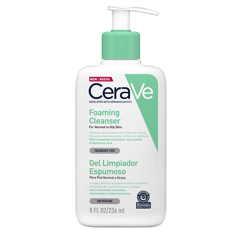 CERAVE GEL LIMPIADOR ESPUMOSO 80 Z/236ML