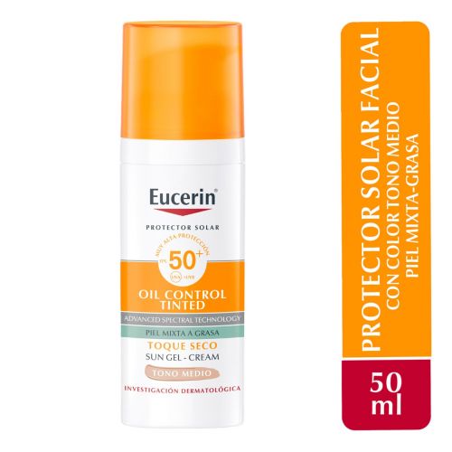 EUCERIN SUN FACE OIL CONTROL TONO MEDIO 50+ 50 ML