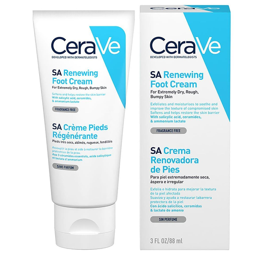 CERAVE SA CREMA RENOVADORA DE PIES 3Oz / 88ML