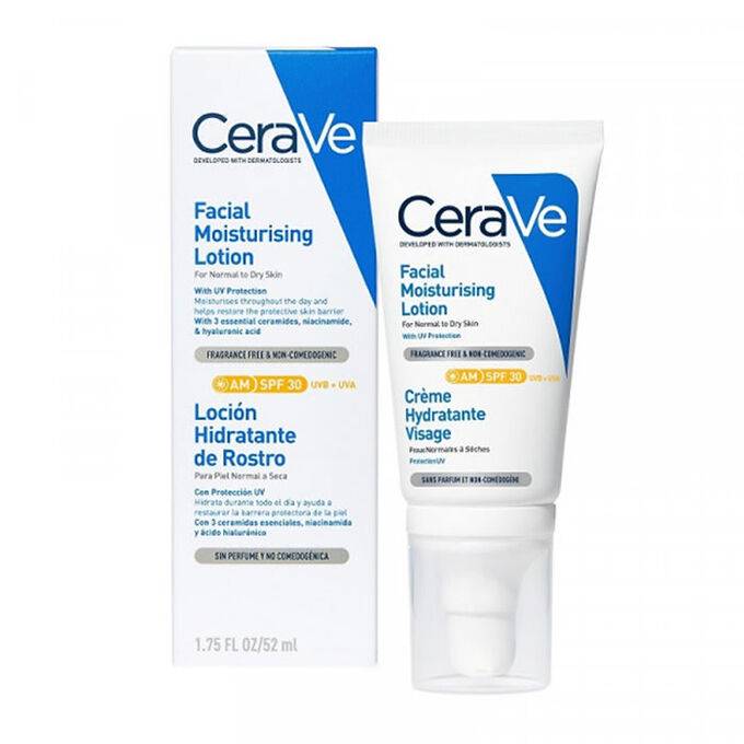 CERAVE LOCION HIDRATANTE DE ROSTRO FPS30 PIEL SECA