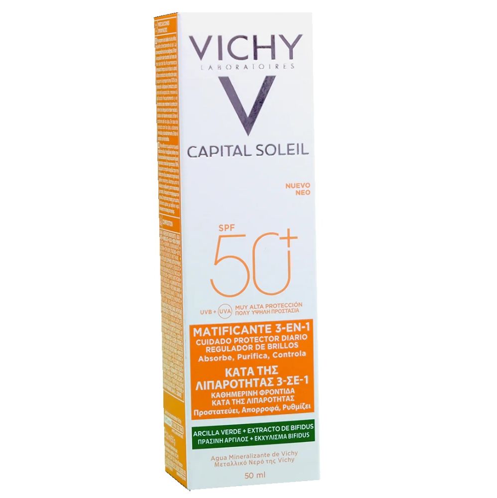 CAPITAL SOLEIL MATIFICANTE 3 EN 1 FPS50 50ML