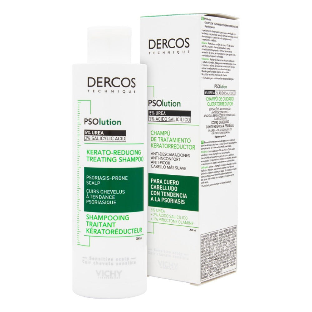 DERCOS PSOLUTION SHAMPOO DE TRATAMIENTO KERATOREDUCTOR 200 ML