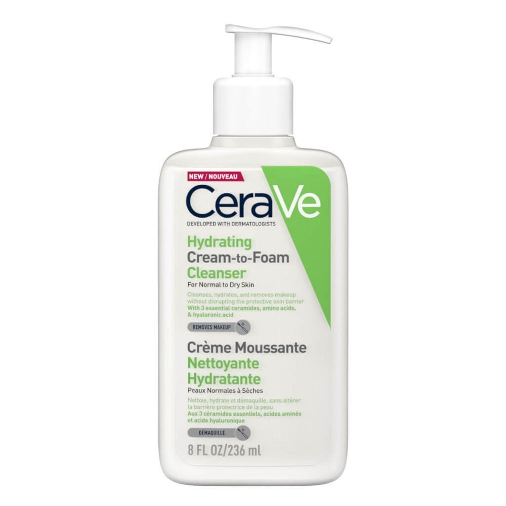 CERAVE LIMPIADORA CREMA ESPUMOSA HIDRATANTE 8OZ / 236ML