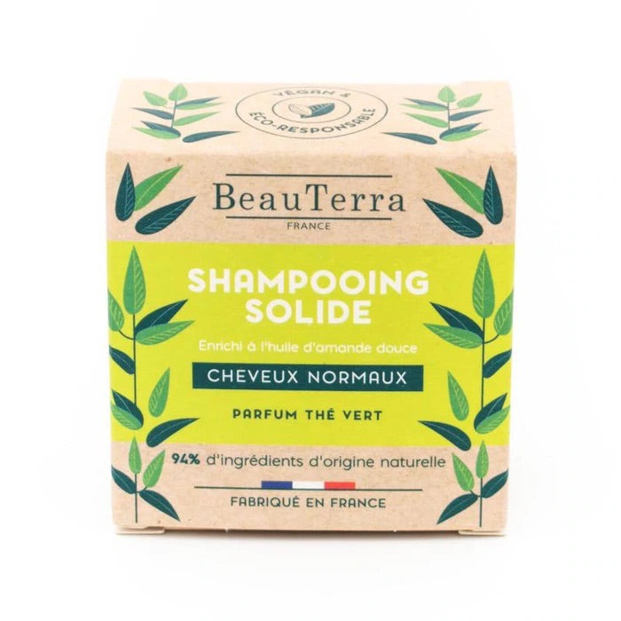 SHAMPOO SÓLIDO- CABELLO NORMAL- TÉ VERDE 75 GR