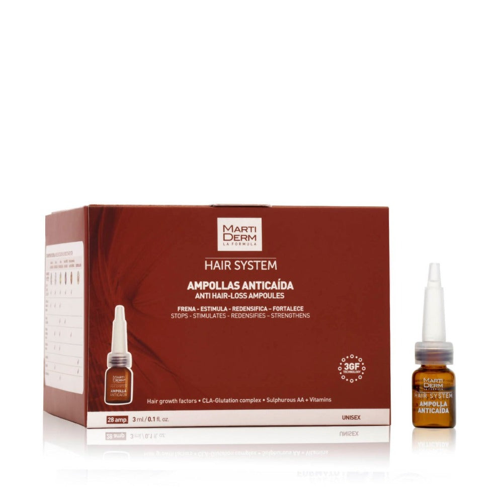 MARTIDERM HAIR SYSTEM 3GF AMPOLLETAS ANTICAIDA 28U