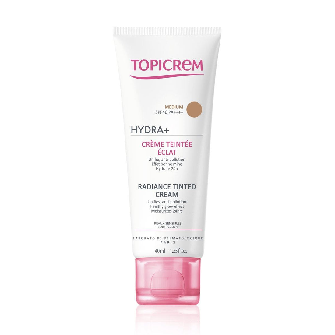 CREMA CON COLOR ILUMINADORA LIGERA TONO MEDIO, 40 ML.