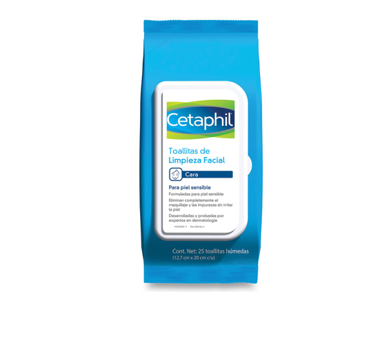CETAPHIL TOALLITAS DE LIMPIEZA FACIAL 25PZAS
